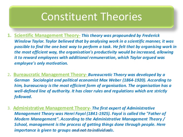 Classical management theory example